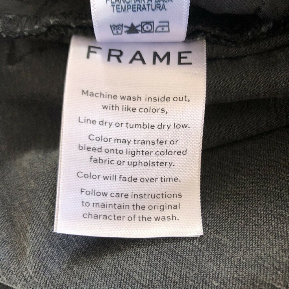 Frame Le Crop Mini Boot Black Tonal Python Jeans - image 8